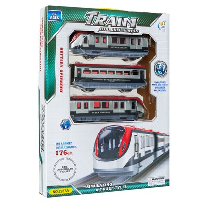 Ігровий набір - Залізниця з потягом, колія 176 см, трек 62х62 см (2937A) 2937A фото