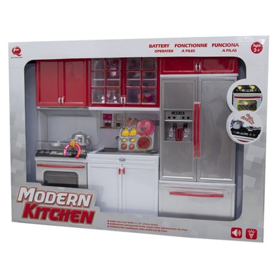 Ігровий набір - лялькова кухня "Сучасна кухня", 47x9,5x35 см, червоний, пластик (26210) 26210 фото