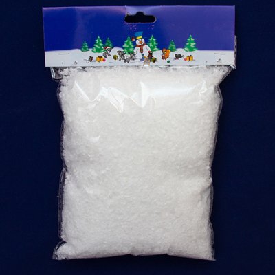Штучний сніг, 1 упаковка, 80 г, поліетилен (200992) 200992 фото