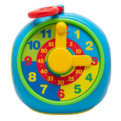 Розвиваючий та повчальний ігровий набір - годинник DEVIK Baby, 18x20x12 см, блакитний, пластик (5001) 5001 фото
