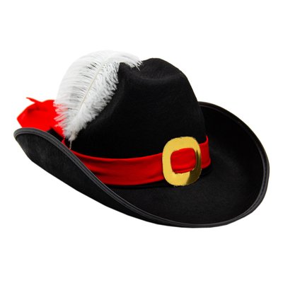 Фетровий капелюх з пером, 58-60 см, чорний, фетр (460083) 460083 фото