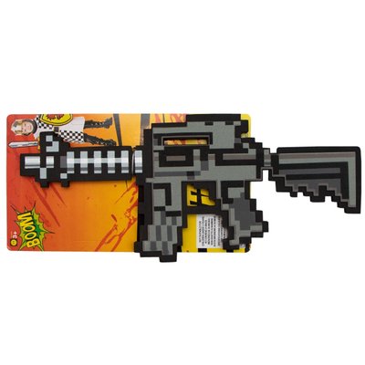 Іграшка дитяча - піксельна м'яка штурмова гвинтівка, 39x15x2 см, сіра, EVA (518264) 518264 фото
