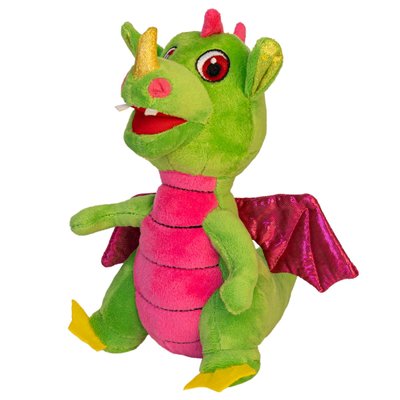 М'яка іграшка - дракончик, 20 см, зелений, поліестер (396411) 396411 фото