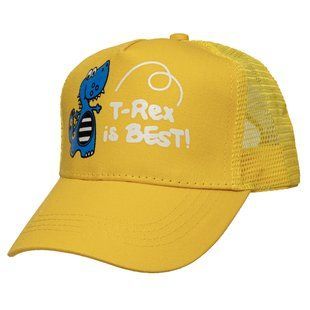 Кепка детская "T-Rex is Best", желтый, 48-54 см, 3-8 лет, хлопок (518905) 518905 фото