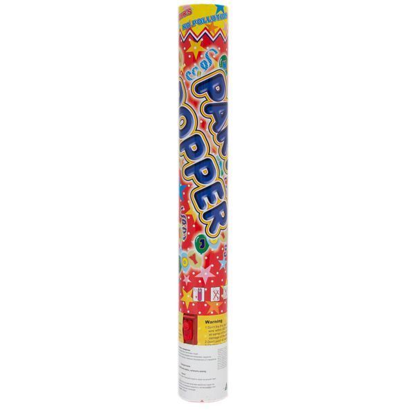 Хлопушка пневматическая, "PARTY POPPERS" 40 см, разноцветные полоски из бумаги (400324-2) 400324-2 фото