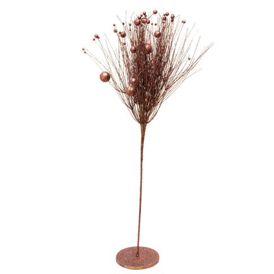 Декорація - дерево на підставці з кулями, 120 см, коричнева, метал, пластик (770090-4) 770090-4 фото