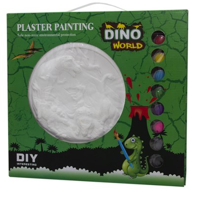 Набір для дитячої творчості - "Динозавр", 16,5x16,5x3 см, гіпс (L2016-9) L2016-9 фото