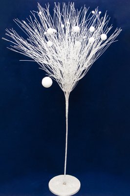 Декорация - дерево на подставке с шарами, 120 см, белый, металл, пластик (770090-5) 770090-5 фото