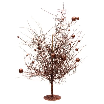Декорация - дерево на подставке с шарами, 60 см, коричневый, металл, пластик (770038-2) 770038-2 фото