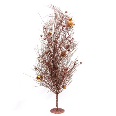 Декорация - дерево на подставке с шарами, 80 см, коричневый, металл, пластик (770069-3) 770069-3 фото