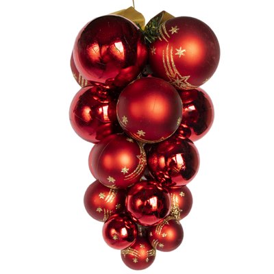 Велика ялинкова іграшка - виноград, 30 см, червоний, мікс, пластик (030835-3) УЦІНКА 030835-3 фото