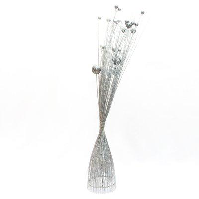 Декорація - дерево-ваза з кулями, 60 см, срібляста, пластик (770045-1) 770045-1 фото
