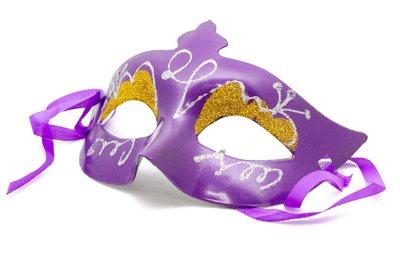 Карнавальна маска, 20x9 см, фіолетовий, пластик (462025-6) 462025-6 фото