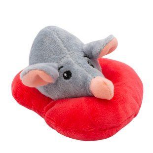Мягкая игрушка - крыса с сердечком, 12 см, серый, мех искусственный (M1819712A-2) M1819712A-2 фото
