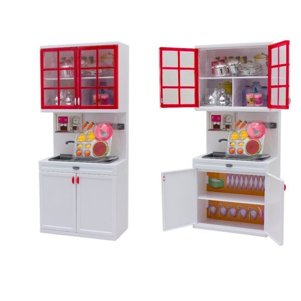 Игровой набор - кукольная кухня "Современная кухня"-3, 27x9,5x34,5 см, красная, пластик (26214) 26214 фото