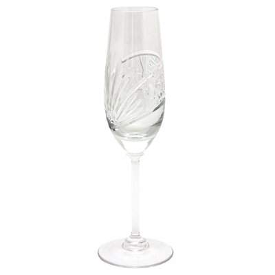 Хрустальный бокал для шампанского, узор - растения, объем - 160 мл, высота - 23 см (8560/1-2) crys8560_1-2 фото