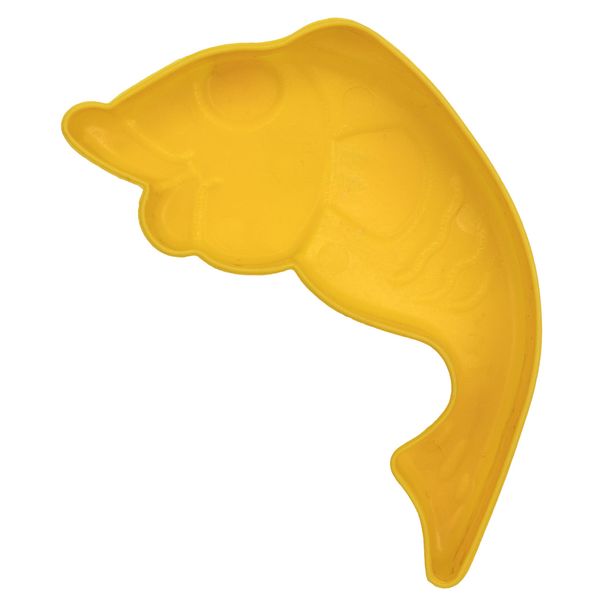 Формочка - рибка, 10,5x5,5x2 см, жовта, пластик (JH2-004-1) JH2-004-1 фото