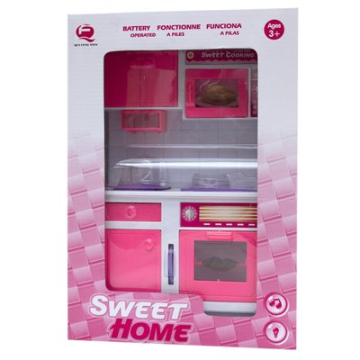 Игровой набор - кукольная кухня "Милый дом", плита, 23x10x32 см, розовый, пластик (2560P) 2560P фото
