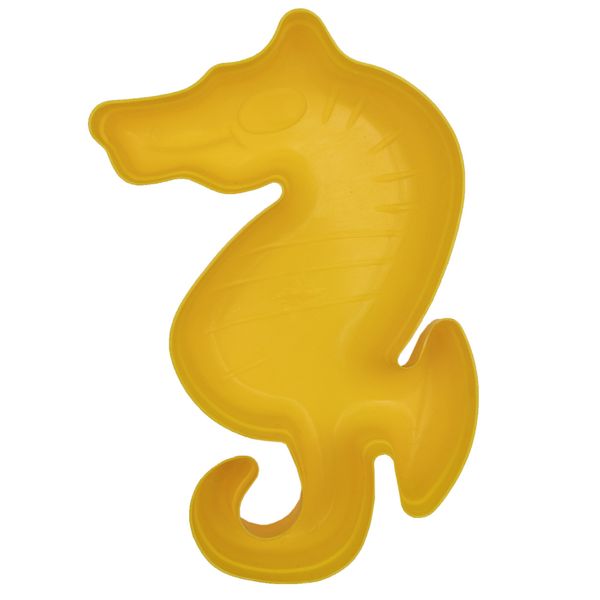 Формочка - морской конек, 20,5x13,5x4 см, желтый, пластик (JH2-011-1) JH2-011-1 фото