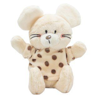 Мягкая игрушка - мышка в кофточке,15 см, белый, мех искусственный (C1812315C-1) C1812315C-1 фото