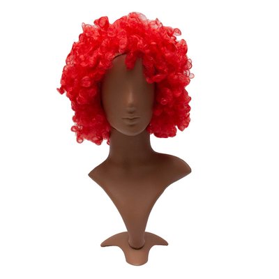 Карнавальный парик, 48-50 см, рыжий, синтетическое волокно (461011) 461011 фото