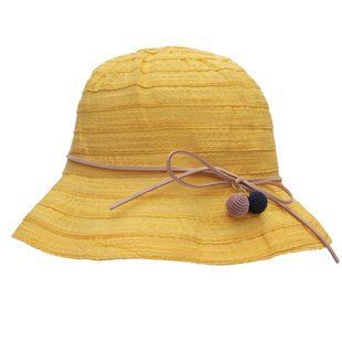 Капелюх дитячий з бантиком, жовтий, 50-52 см, 3-6 років, рафія (517991) 517991 фото
