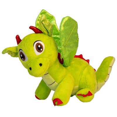 Мягкая игрушка - дракончик, 20 см, салатовый, полиэстер (396381) 396381 фото