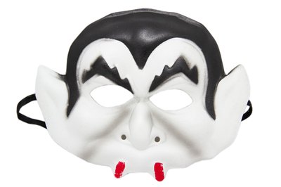 Карнавальная маска вампира, 22x18 см, полимер, белый (462506) 462506 фото
