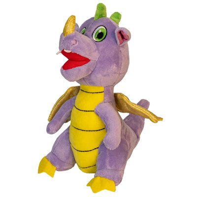 Мягкая игрушка - дракончик, 20 см, фиалковый, полиэстер (396428) 396428 фото