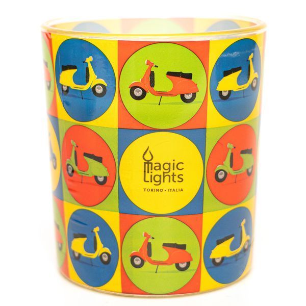 Ароматична свічка Magic Lights, аромат Ваніль, скутер, 7,5*8,4 см, жовта (40010-4) 40010-4 фото
