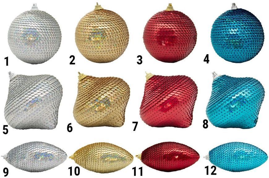 Елочная игрушка в форме оливы, 12 см, голубой, пенопласт, пластик (661497-12) 661497-12 фото