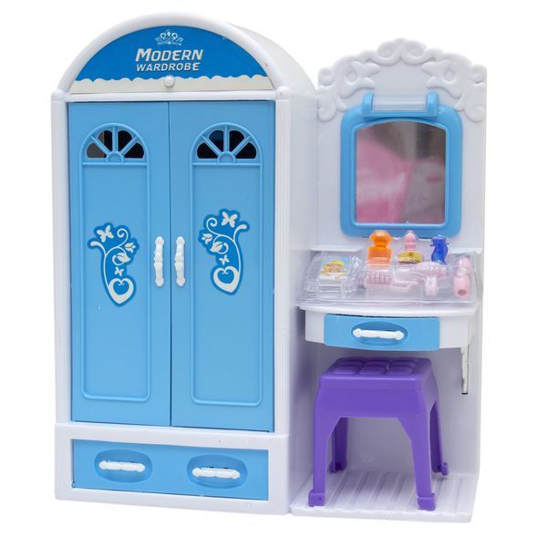Игровой набор - кукольная мебель "Современный дом", 55x9x31 см, голубой, пластик (25238B) 25238B фото