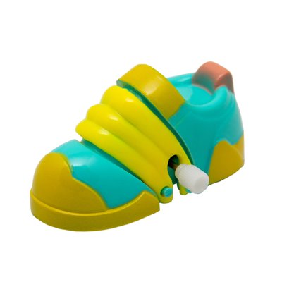 Игрушка заводная - ботиночек Aohua, 6,5x3x3,5 см, голубой, желтый, пластик (8026A-3-4) 8026A-3-4 фото