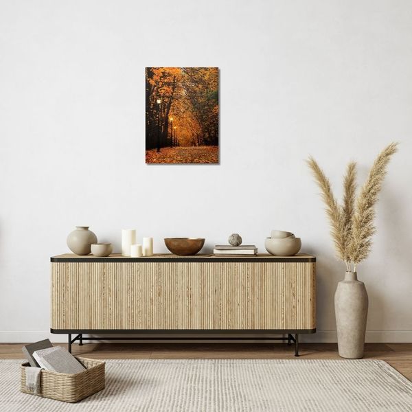 Светящаяся картина - осенний парк с опавшей листвой, 3&nbsp;LЕD лампы, 40x30 см (940065) 940065 фото